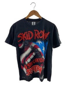 Tシャツ/L/コットン/ネイビー/SKID ROW/シングルステッチ