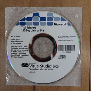 Microsoft Visual Studio 2005 Team Foundation Server Japanese (Trial Software 180-Day Limit on Use)