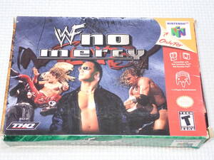 N64★WWF NO MERCY 海外版 北米版 端子清掃済★箱付・説明書付・ソフト付