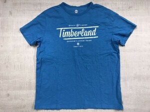 ティンバーランド Timberland アメカジ アウトドア ストリート 霜降り 半袖Tシャツ メンズ オーガニックコットン100% XL 青