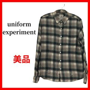 uniform experiment　チェックシャツ　ボタンダウン　B855