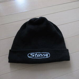 ★即決送込★ 80s OLD STUSSY CAP oldstussy オールドステューシー キャップ hat 帽子 ハット ビーニー ニット帽 Beanie 黒 black