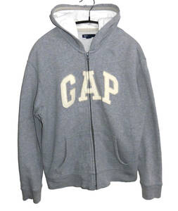 GAP ギャップ ワッペンロゴ ジップアップ スウェット パーカー 160