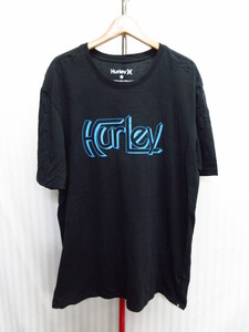 HURLEY　UPF50+　ハーレー　Tシャツ　メンズXXL　黒　ビッグサイズ　ラッシュシャツ 半袖ラッシュガード サーフシャツ マリンシャツ08211