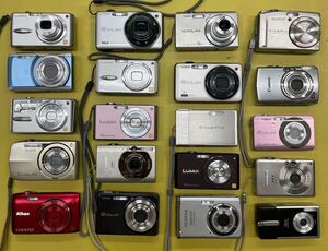 （42）20個 デジタルカメラまとめ売り Canon CASIO LUMIX OLYMPUS PENTAX FUJIFILMなど 部品取りジャンク現状品 