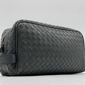 1円【入手困難品】BOTTEGA VENETA ボッテガ ヴェネタ べネタ セカンドバッグ クラッチ イントレチャート レザー本革 メンズビジネス グレー