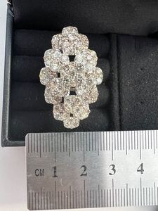 高級　K18 4.00ct ダイヤモンドリング　指輪