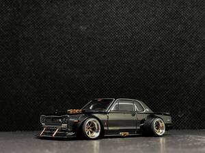 POP RACE 1/64 SKYLINE GT-R V8 DRIFT (HAKOSUKA) 改 深リム 箱スカ