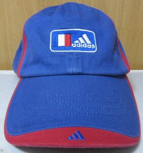 [キャップ c]　 アディダス　フランス代表 2002W杯　 青エンジ　ウォッシュタイプ　57-60㎝　　　　adidas　仏蘭西　KOREA JAPAN　　pg1808