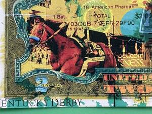 アメリカンファラオ 215枚限定 レンシー バンクシー 2ドル札　$2 アメリカクラッシク 三冠馬　ケンタッキーダービー JRA 競馬