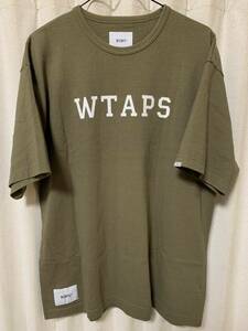 WTAPS COLLEGE S/S COTTON. TEE Tシャツ 211ATDT-CSM20 OLIVE DRAB カーキ ダブルタップス カレッジ サイズ3 L