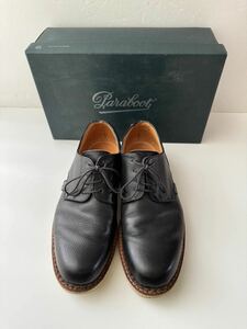 District 別注 Paraboot size7 パラブーツ PERRIAND/TEX ペリアン ブラック ホワイトソール キルトタッセル (KI)