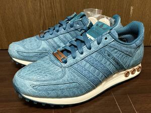 15年製 ADIDAS ORIGINALS LA TRAINER アディダス トレーナー イタリア インディペンデント 【S78361】SURF PETROL LEATHER ブルー 青 US7.5