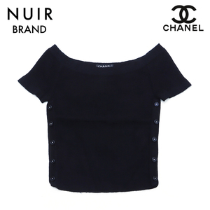 シャネル CHANEL カットソー 半袖 カシミヤ ブラック