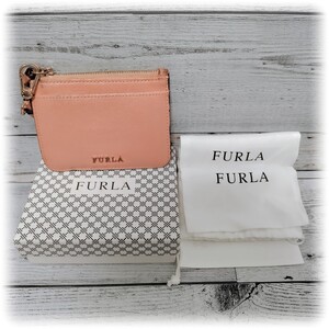 FURLA　フルラ　コインケース　パスケース　カードケース　ピンク　箱付　袋付