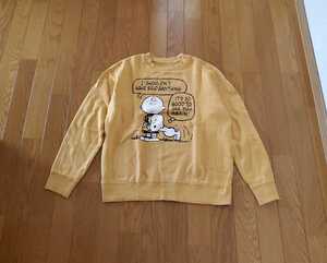 最終値下げ UNIQLO ユニクロ トップス トレーナー PEANUTS SNOOPY スヌーピー Lサイズ イエロー系