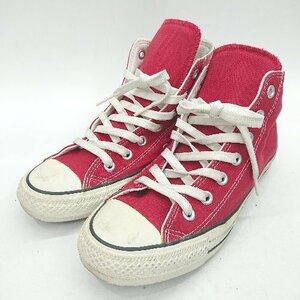 ◇ CONVERSE コンバース ALL STAR 100 COLORS HI 1CK559 ハイカットスニーカー サイズ24 レッド レディース E