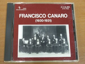 CD FRANCISCO CANARO (1930-1931) CTA-702 中古品 CLUB TANGO ARGENTINO フランシスコ・カナロ