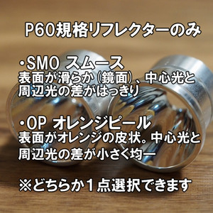 【部品】P60 6P規格 リフレクターのみ SMOかOPどちらか1つを選択 SUREFIRE 送料無料 新品即決 シュアファイアー フラッシュライト