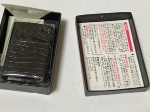 オオトカゲ 蜥蜴 革巻き ブラック ZIPPO 展示未使用品