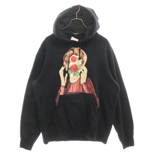 UNDERCOVER アンダーカバー ROSE FACE HOODIE ローズ フェイス スウェット プルオーバー パーカー フーディ ブラック UC2A4894-5