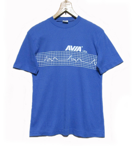 80s Vintage MADE IN USA USED 古着 PublicEnemy愛用　AVIA スポーツ メーカー ブランド 企業 シングルステッチ Tシャツ　 Mサイズ USA製 