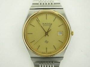 RADO　ラドー　腕時計　クオーツ　113.3259.4　ゴールド文字盤　お洒落な　シルバーカラー　【L02】