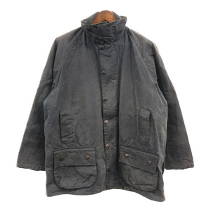 Barbour バブアー BEAUFORT ビューフォート オイルドジャケット ユーロ ネイビー (メンズ L) 中古 古着 Q3562