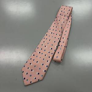 HERMES エルメス 柄 シルク ネクタイ フランス製 ビジネス 最高級 ピンク系 タイ necktie 襟締 えりじめ メンズ 紳士 a29