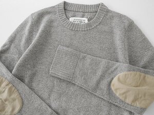 Maison Martin Margiela 14 ◆ エルボーパッチ セーター グレー Sサイズ ウール ニット メゾン マルタンマルジェラ 1円～ ◆ZZ6