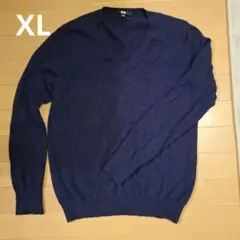 UNIQLO ネイビー Vネックセーター XL