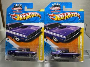 Hot Wheels ‘71 DODGE CHALLENGER 2台セット グ ダッジ チャレンジャー 紫