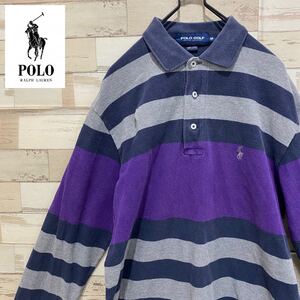 POLO GOLF ポロ ラルフ 長袖 ポロシャツ オーバーサイズ ボーダー　POLO RALPH LAUREN