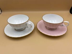 Noritake ノリタケ カップ ソーサー ペア　ダイアモンドコレクション　(2411-20)