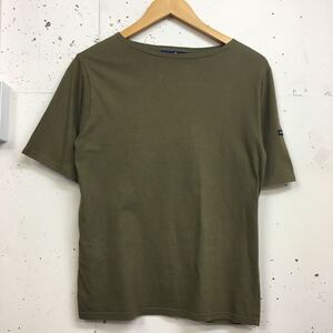 SAINT JAMES セントジェームス フランス製 サイズXS レディース 半袖 tシャツ Tee カットソー トップス カーキ 無地 