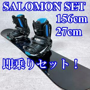 メンズ スノーボード 3点セット サロモン 156 カービング グラトリ definition デヒィニション PACT パクト スノボセット ＳＡＬＯＭＯＮ