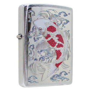 ジッポー オイルライター USA Zippo 和柄シリーズ 昇り鯉 CP-KC＆ギフトボックスセット（オイル＋フリント+BOX）/送料無料