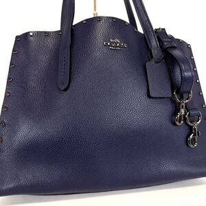 1円~ 新品同様/ 保存袋付き 定価10万 コーチ COACH ハンドバッグ トートバッグ ショルダーバッグ クロスボディ レザー レディース