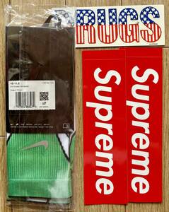 【新品未着用】Supreme / Nike Crew Socks Green 4(28-29.5cm) 24FW 正規品付属品完備 シュプリームナイキソックスボックスロゴboxlogo