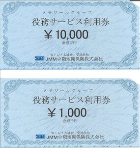 メモワールグループ　役務サービス利用券　10,000円券×5　1,000円券×4　54,000円分セット　有効期限なし