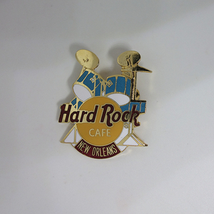 Hard Rock CAFE ドラム 青 ブローチ ハードロックカフェ ピンバッジ NEW ORLEANS マニア コレクター #p-11381