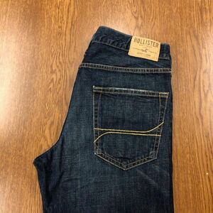 【EH276】HOLLISTER W33 L32 色落ち加工 ダメージ加工 ジーンズ ジーパン デニムパンツ メンズブランド古着 ホリスター 送料無料