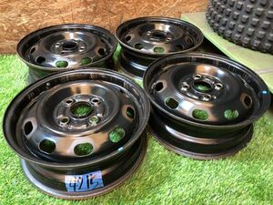 鉄チンホイール 13inch 4.5j+45 PCD100 4穴 鉄 テツ スチールホイール