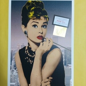 DEATH NYC 世界限定100枚 アートポスター　オードリー ヘプバーン Audre hepburn 　　ティファニー　Tiffany バンクシー Banksy 現代アート