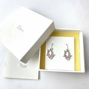 ディオール DIOR レディース ロゴ ピアス ラインストーン