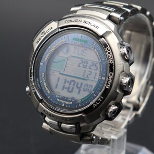 CASIO PROTREK カシオ プロトレック PRT-2500T 電波ソーラー デジタル フルチタンモデル 純正ブレス ヴィンテージ メンズ腕時計