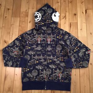 starwars × bape フルジップ パーカー Mサイズ a bathing ape full zip hoodie スターウォーズ エイプ ベイプ star wars マイロ milo o114