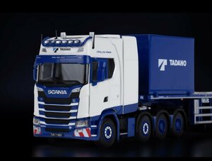 IMC 1/50 SCANIA S-Serie high roof Nooteboom flatbad trailer Tadano　建設重機　スカニア　トレーラー