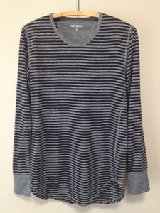 美品　ノンネイティブ NONNATIVE ボーダー　ウール　 カットソー 長袖 シャツ TEE LS - C/W WAFFLE JERSEY ニット VENDOR サーマル