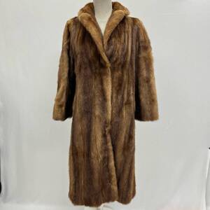 1円 高級 毛皮 ミンク carven furs カルヴェン ファーズ ロングコート タグ付き ブラウン系